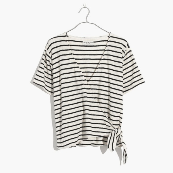 Madewell Tops - Madewell Texture & Thread Short-Sleeve Wrap Top